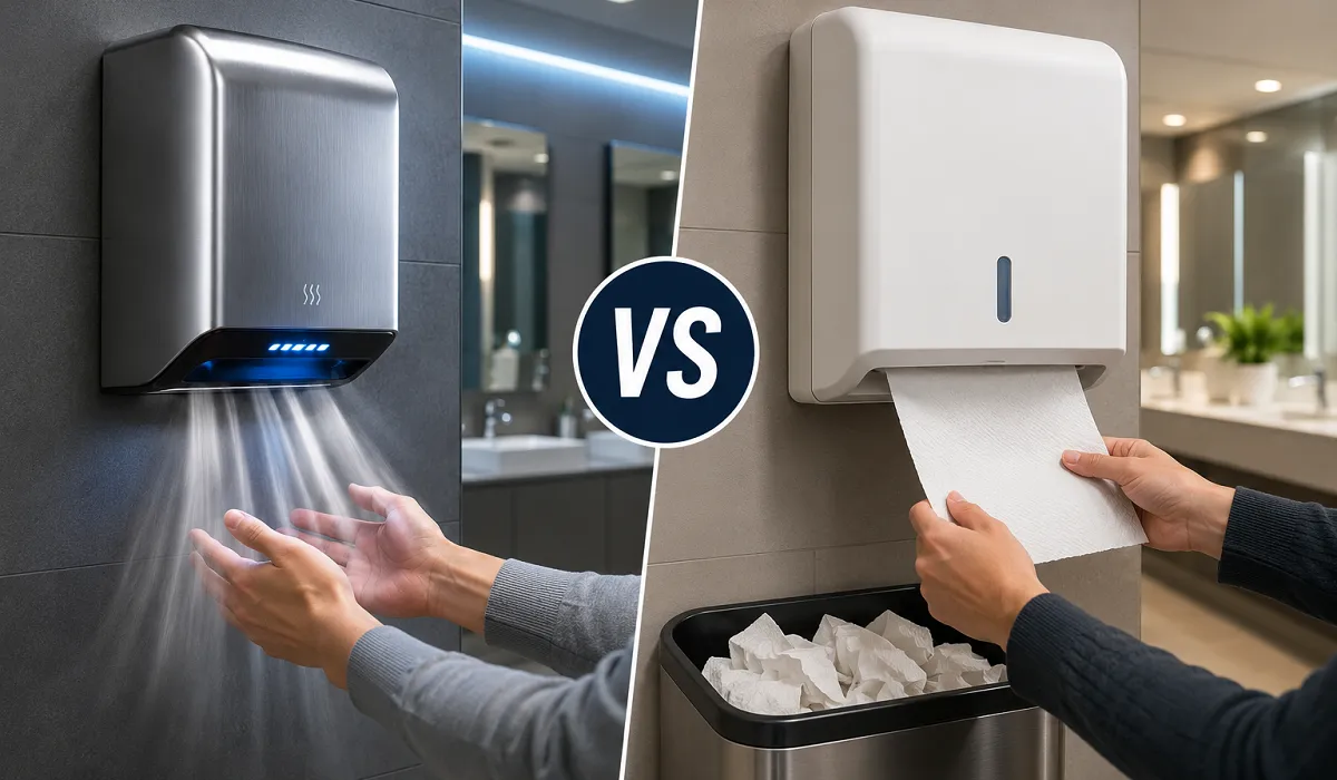 Hand Dryer vs. Paper Towel