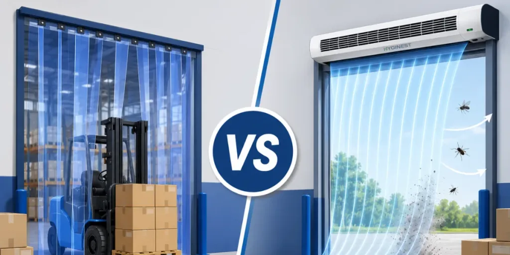 PVC Strip Curtains vs Air Curtain