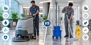 Scrubber Dryer vs Manual Mopping
